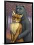 Fox and Bear Couple-W Johnson James-Framed Premium Giclee Print