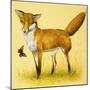 Fox and Butterfly-null-Mounted Giclee Print