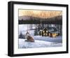 Fox and Cabin-Russell Cobane-Framed Giclee Print