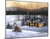 Fox and Cabin-Russell Cobane-Mounted Giclee Print