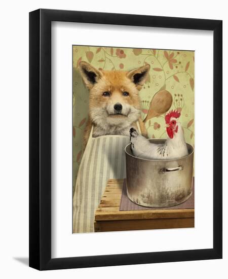 Fox and Chicken-J Hovenstine Studios-Framed Giclee Print