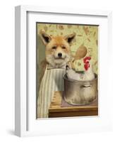 Fox and Chicken-J Hovenstine Studios-Framed Giclee Print