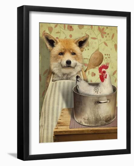 Fox and Chicken-J Hovenstine Studios-Framed Giclee Print