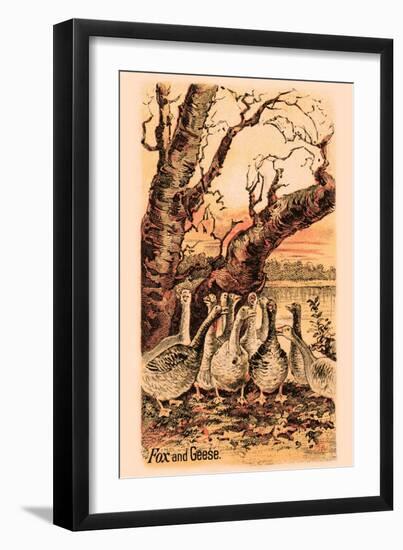 Fox and Geese-null-Framed Art Print