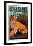 Fox and Kit-Lantern Press-Framed Art Print