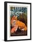 Fox and Kit-Lantern Press-Framed Art Print