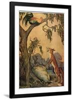 Fox and Rooster in Tree, 1919-Milo Winter-Framed Giclee Print