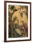 Fox and Rooster in Tree, 1919-Milo Winter-Framed Giclee Print