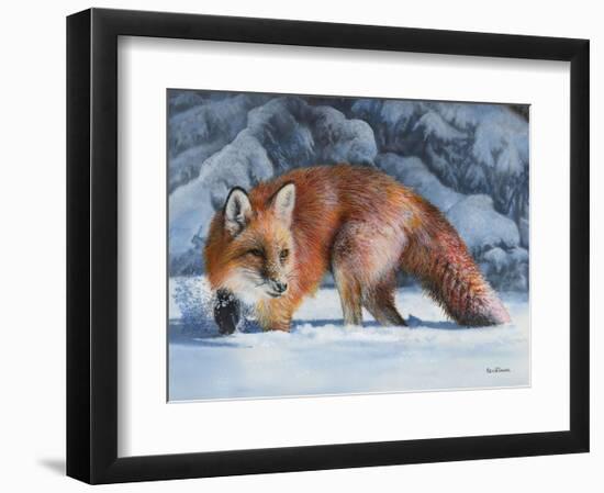 Fox at the Pines-Kevin Daniel-Framed Art Print