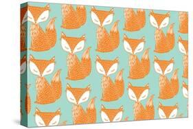 Fox Background Vector/Illustration-lyeyee-Stretched Canvas