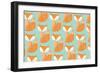 Fox Background Vector/Illustration-lyeyee-Framed Art Print