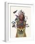 Fox Birdkeeper with Artichoke-null-Framed Art Print