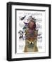 Fox Birdkeeper with Artichoke-null-Framed Art Print