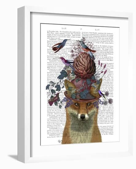 Fox Birdkeeper with Artichoke-null-Framed Art Print