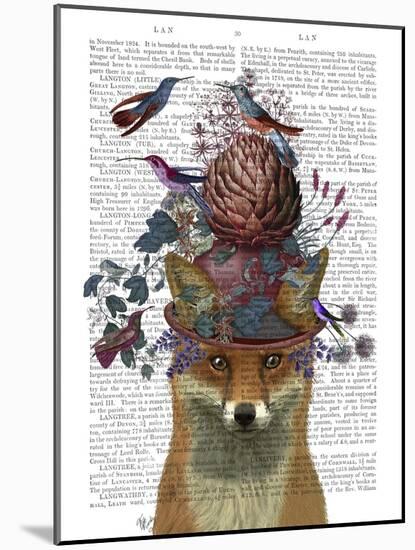Fox Birdkeeper with Artichoke-null-Mounted Art Print