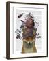 Fox Birdkeeper with Artichoke-null-Framed Art Print