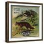 Fox Brand - California - Citrus Crate Label-Lantern Press-Framed Art Print