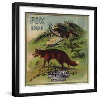 Fox Brand - California - Citrus Crate Label-Lantern Press-Framed Art Print