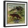 Fox Brand - California - Citrus Crate Label-Lantern Press-Framed Art Print