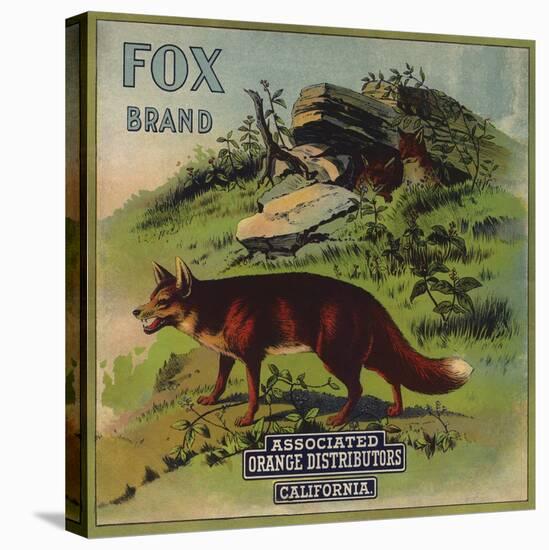 Fox Brand - California - Citrus Crate Label-Lantern Press-Stretched Canvas