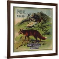 Fox Brand - California - Citrus Crate Label-Lantern Press-Framed Art Print