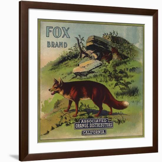 Fox Brand - California - Citrus Crate Label-Lantern Press-Framed Art Print