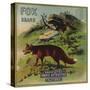 Fox Brand - California - Citrus Crate Label-Lantern Press-Stretched Canvas