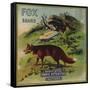 Fox Brand - California - Citrus Crate Label-Lantern Press-Framed Stretched Canvas