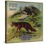 Fox Brand - California - Citrus Crate Label-Lantern Press-Stretched Canvas