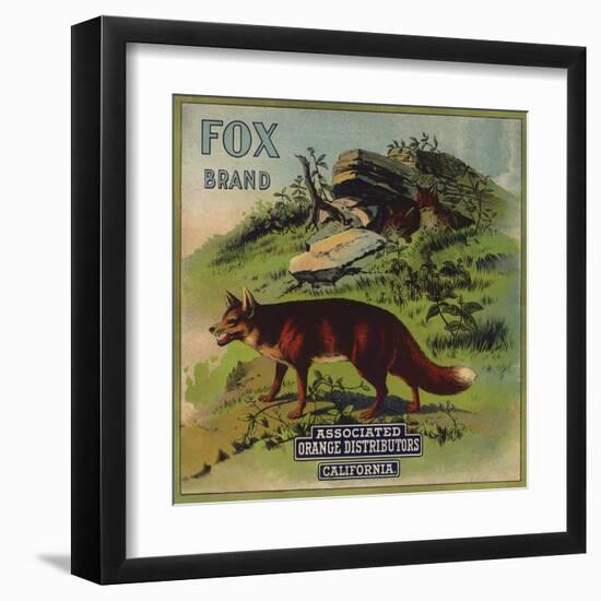 Fox Brand - California - Citrus Crate Label-Lantern Press-Framed Art Print