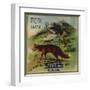 Fox Brand - California - Citrus Crate Label-Lantern Press-Framed Art Print