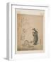 Fox Catching a Woman (Colour Woodblock Print)-Kitagawa Utamaro-Framed Giclee Print