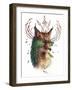 Fox Colored-JoJoesArt-Framed Giclee Print