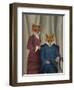 Fox Couple Edwardians-Fab Funky-Framed Art Print