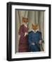 Fox Couple Edwardians-Fab Funky-Framed Art Print