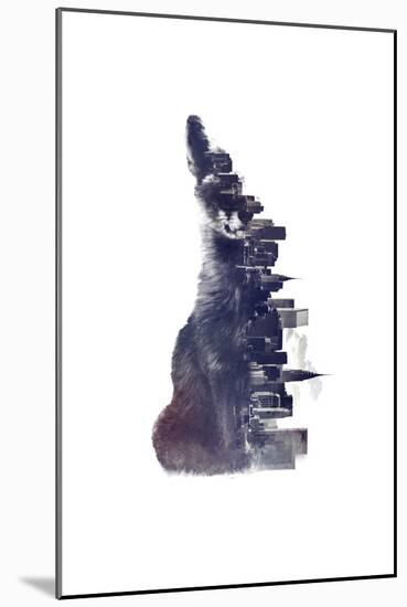 Fox from the City-Robert Farkas-Mounted Giclee Print