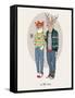Fox Girl and Deer Boy Hipsters-Olga Angellos-Framed Stretched Canvas