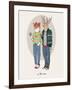 Fox Girl and Deer Boy Hipsters-Olga Angellos-Framed Art Print