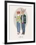 Fox Girl and Deer Boy Hipsters-Olga Angellos-Framed Art Print