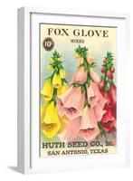 Fox Glove Seed Packet-null-Framed Art Print