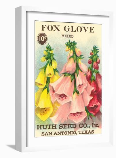 Fox Glove Seed Packet-null-Framed Art Print