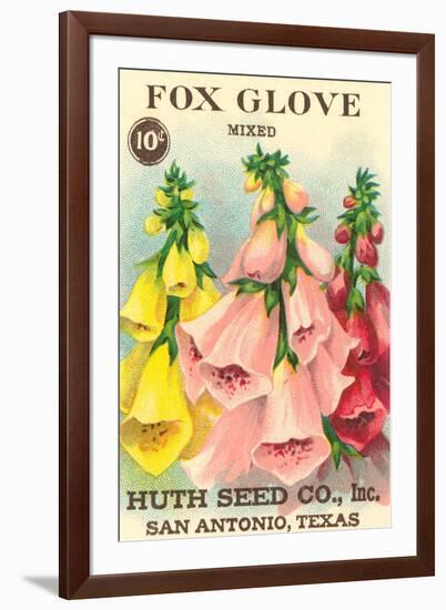 Fox Glove Seed Packet-null-Framed Art Print