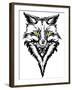 Fox Head Tattoo-worksart-Framed Art Print