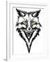 Fox Head Tattoo-worksart-Framed Art Print