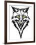 Fox Head Tattoo-worksart-Framed Art Print