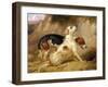 Fox Hounds, Fox Gone To Earth, 1844-Thomas Woodward-Framed Giclee Print