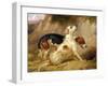 Fox Hounds, Fox Gone To Earth, 1844-Thomas Woodward-Framed Giclee Print