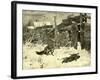 Fox Hunt Austria 1891-null-Framed Giclee Print