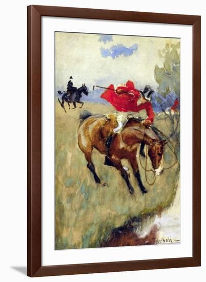 Fox Hunt-Halt!-Edmund Charles Tarbell-Framed Art Print