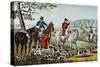 Fox Hunt-Currier & Ives-Stretched Canvas